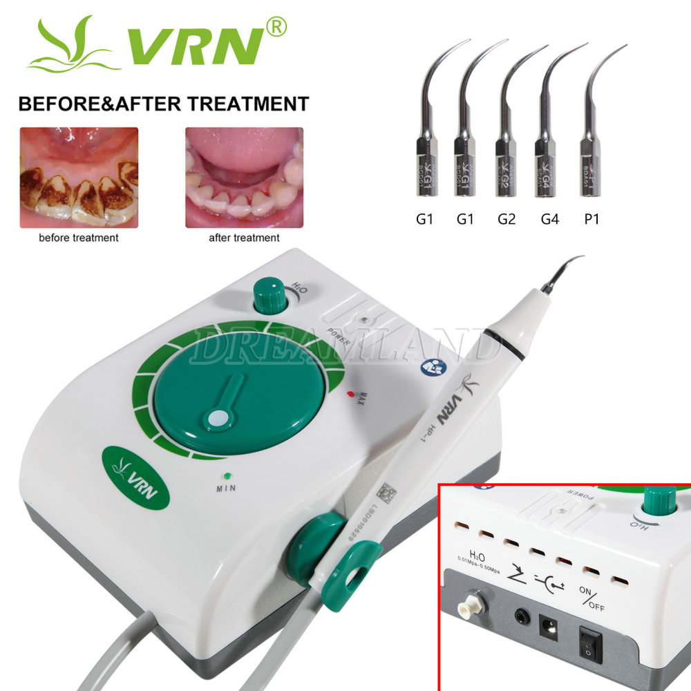 Dental Ultrasonic Scaler with Handpiece 5 Tips Teeth Cleaning Cleaner 08B