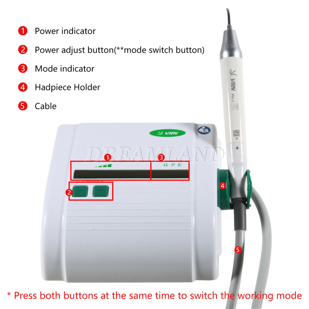 Dental Ultrasonic Scaler Scaling Perio Endo with LED Detachable Handpiece fit EMS Woodpecker