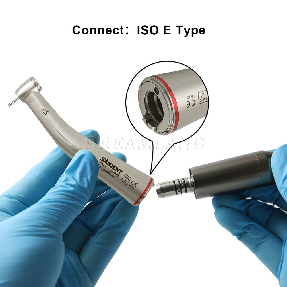 Dental SANDENT 1:5 Electric Handpiece Red Ring standard head Fit NSK