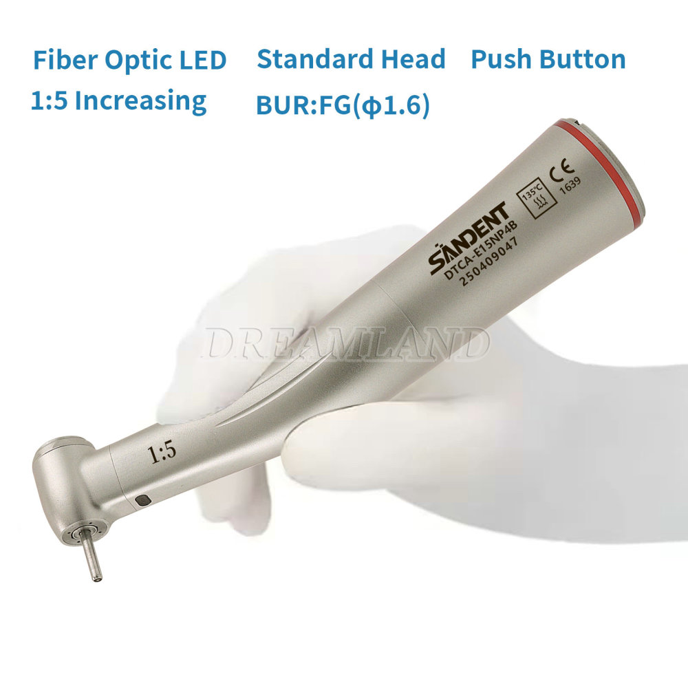 Dental SANDENT 1:5 Electric Handpiece Red Ring standard head Fit NSK