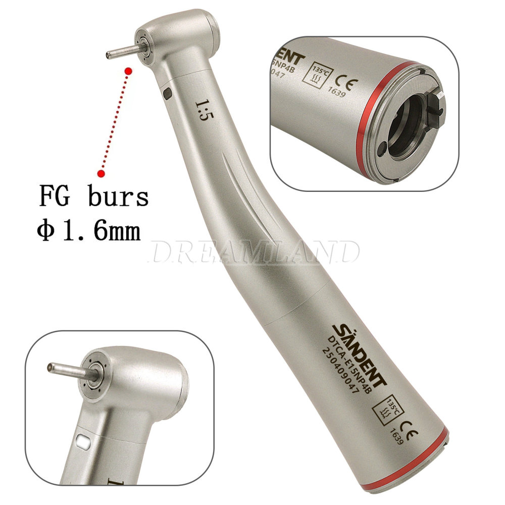 Dental SANDENT 1:5 Electric Handpiece Red Ring standard head Fit NSK