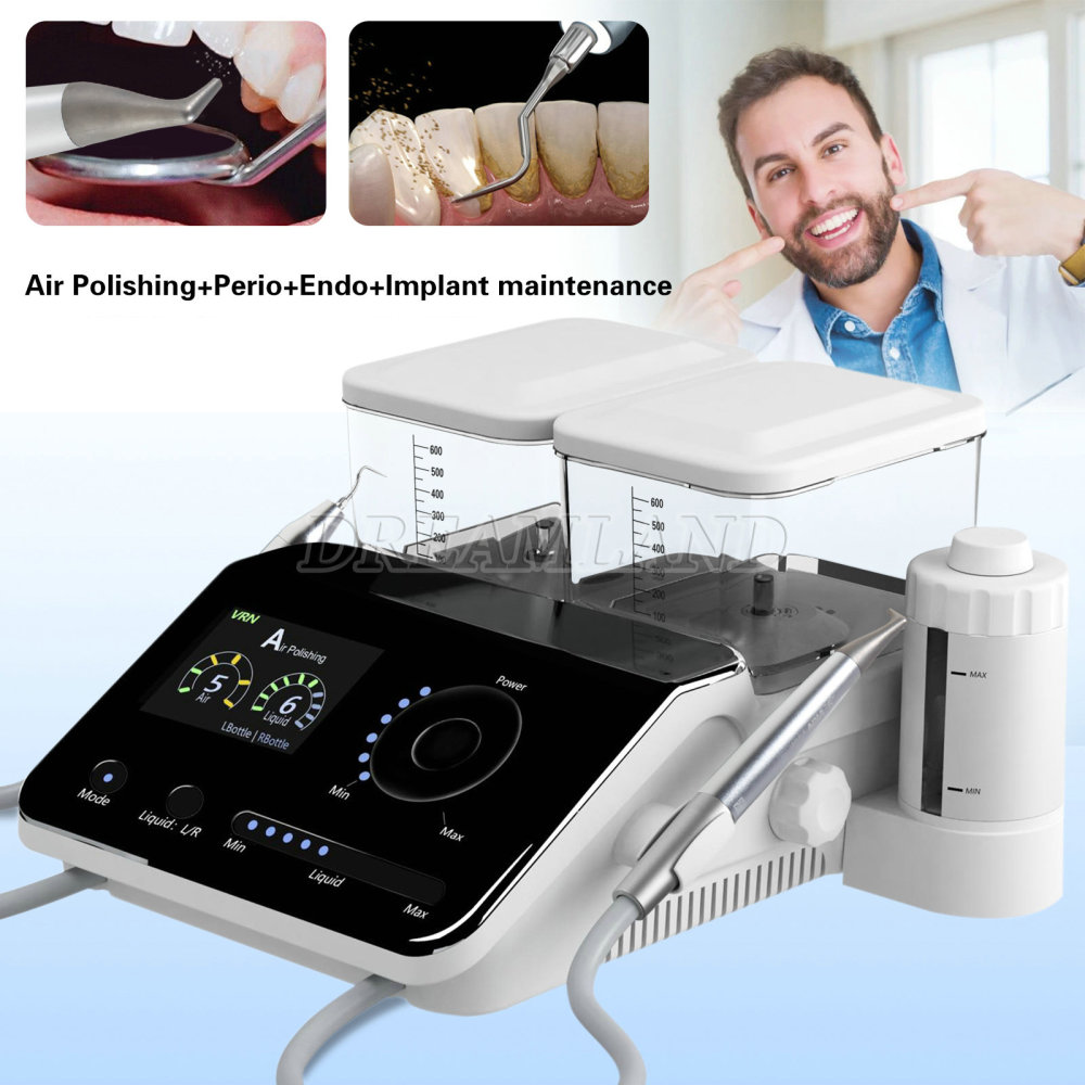Q6 Dental Ultrasonic Scaler & Air Polisher Sandblasting Air Flow FIT EMS Woodpecker