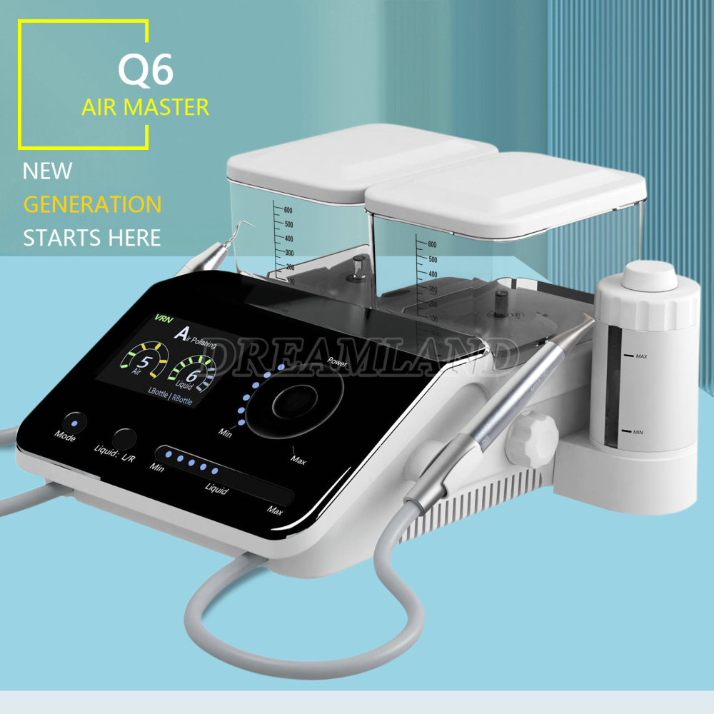 Q6 Dental Ultrasonic Scaler & Air Polisher Sandblasting Air Flow FIT EMS Woodpecker