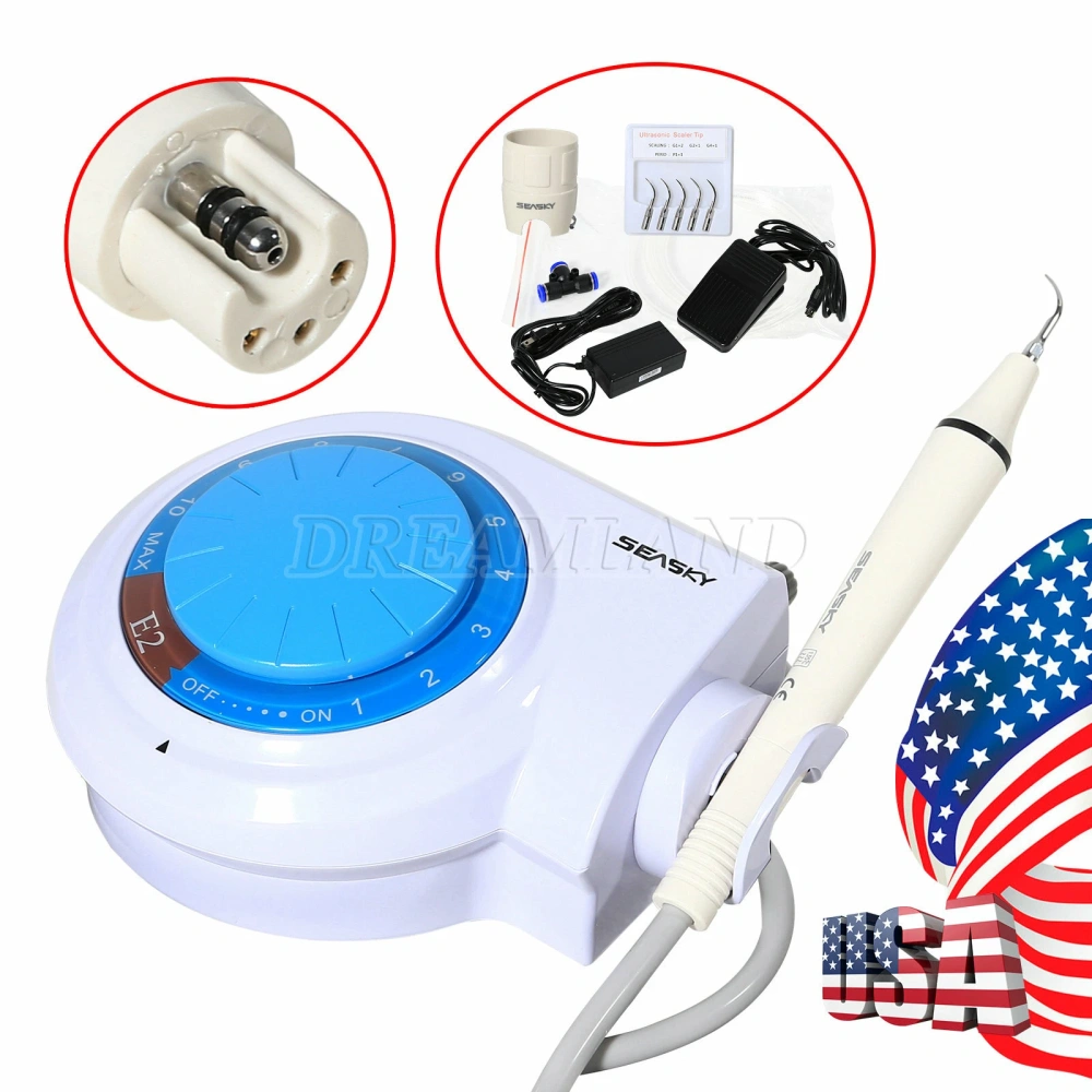 SEASKY E2 Dental Ultrasonic Piezo Scaler w/ Handpiece 5*Tips fit EMS Woodpecker