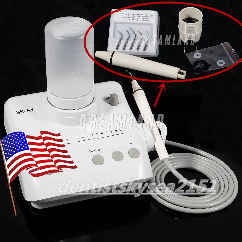 Dental Portable Ultrasonic Piezo Scaler w/2*Bottles fit EMS Handpiece tips