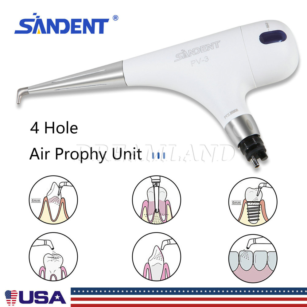 Dental 4 Hole Air Prophy Flow Teeth Polishing Polisher Handpiece Hygiene