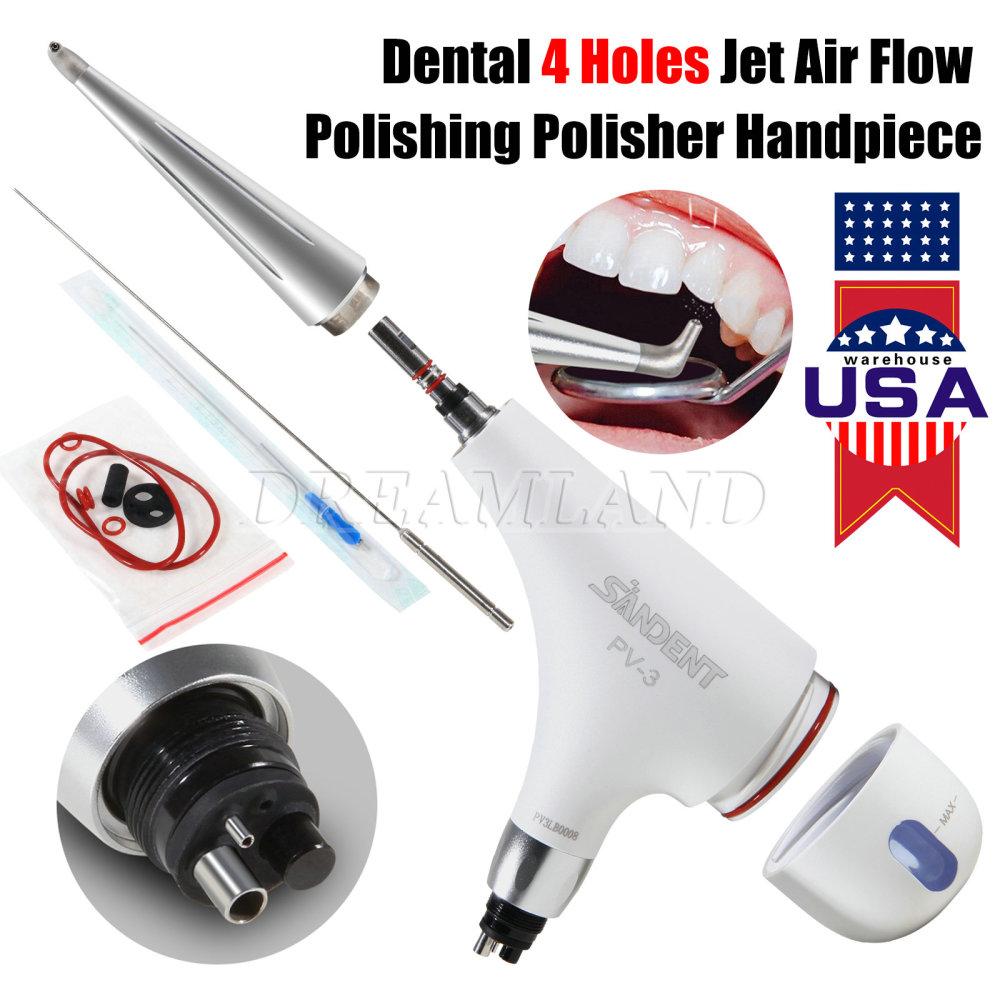 Dental 4 Hole Air Prophy Flow Teeth Polishing Polisher Handpiece Hygiene