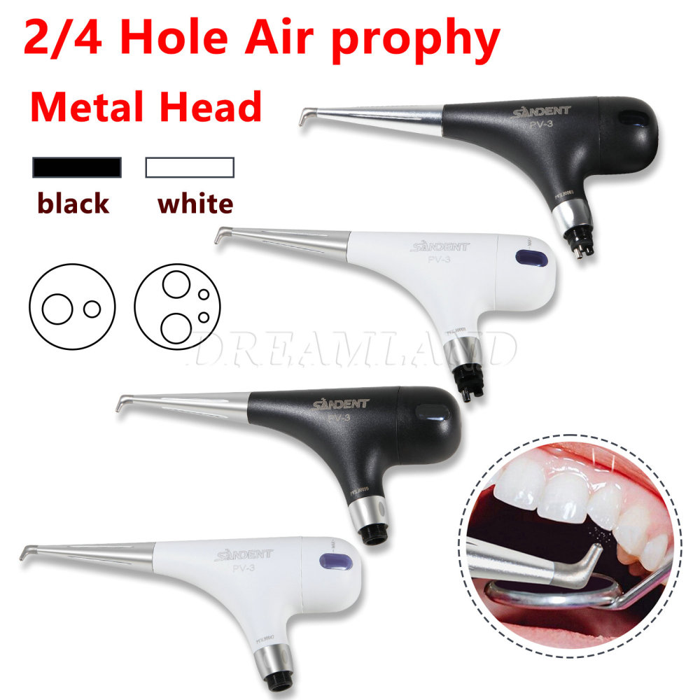 Dental Air Prophy Flow Teeth Polishing Polisher Handpiece Hygiene unit 4hole/2 hole Black/white