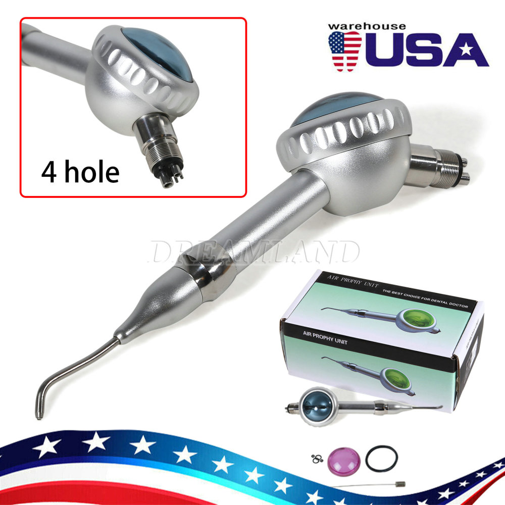 Dental Air Polisher Teeth Polishing Handpiece Airflow Prophy Spary Jet 4 Hole