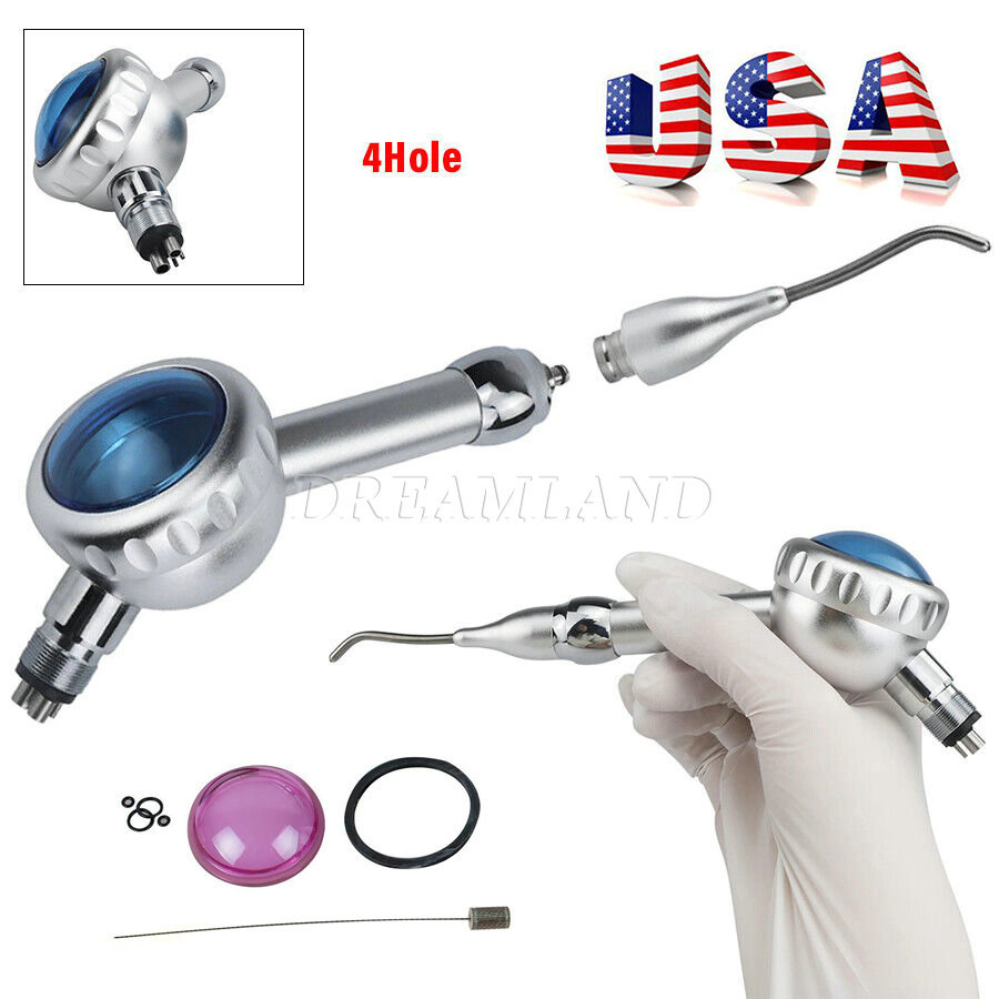Dental Air Polisher Teeth Polishing Handpiece Airflow Prophy Spary Jet 4 Hole