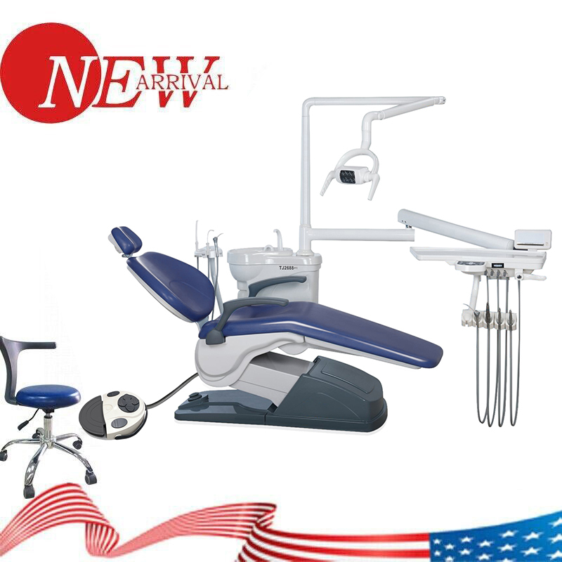 Dental Chair Unit DC Motor Computer Controlled PU Leather Chair + Stool Kits FDATJ2688-A1