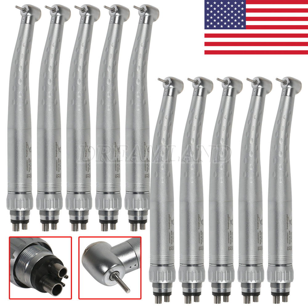 Dental High Speed Turbine Handpiece Standard Head/Large head + Quick Coupler 4Hole fit KaVo