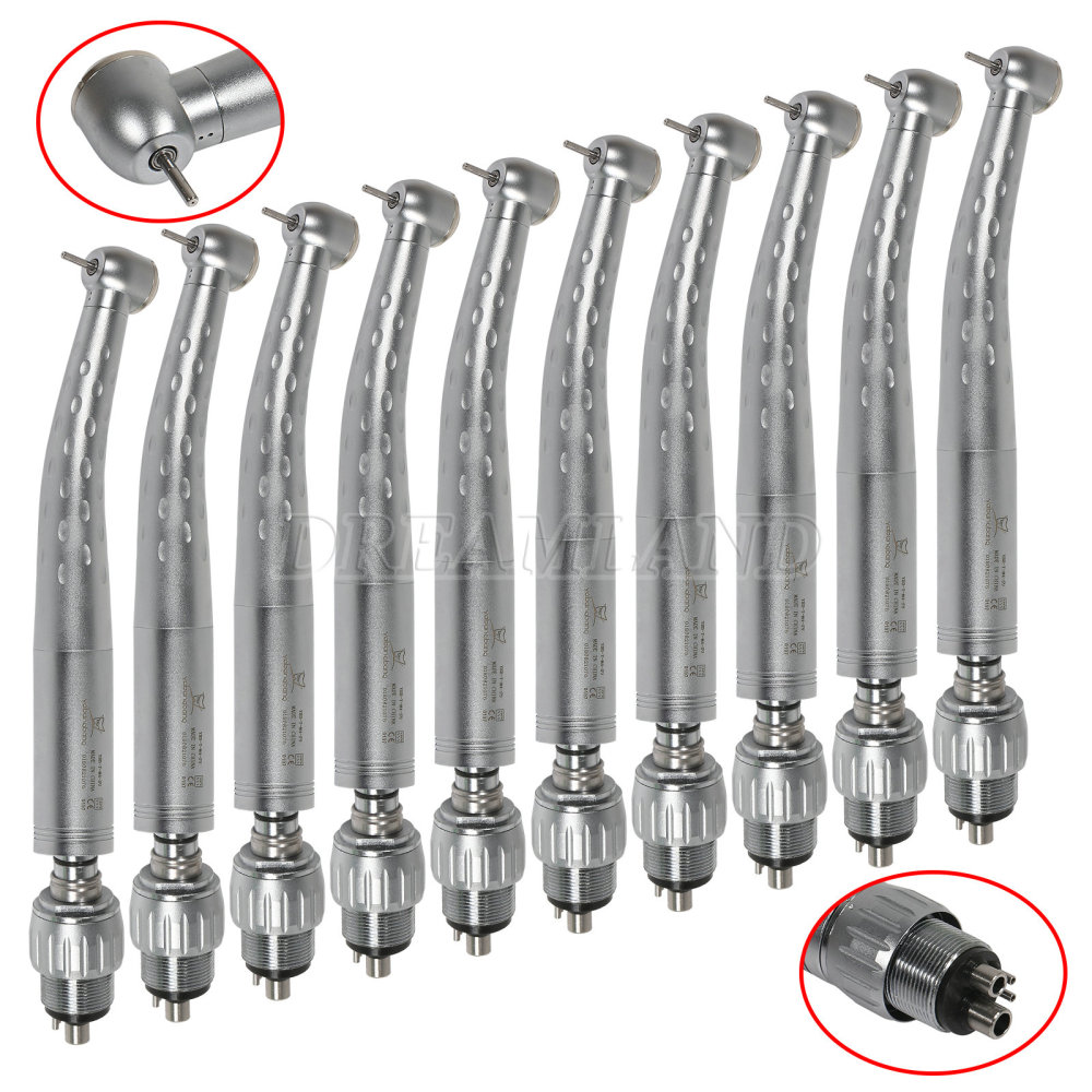 Dental High Speed Turbine Handpiece Standard Head/Large head + Quick Coupler 4Hole fit KaVo