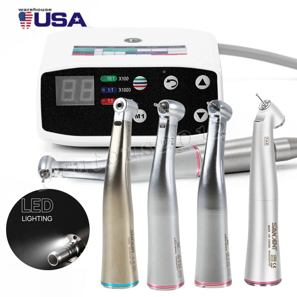 Dental LED Brushless Electric Micro Motor NSK Style 4 holes 1:1 1:5 1:4.2  handpiece