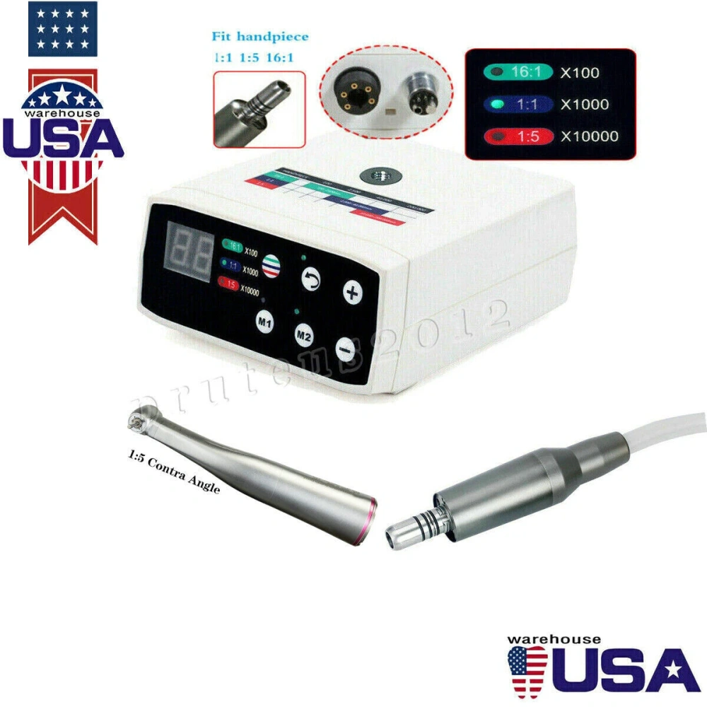 Dental LED Brushless Electric Micro Motor NSK Style 4 holes 1:1 1:5 1:4.2  handpiece
