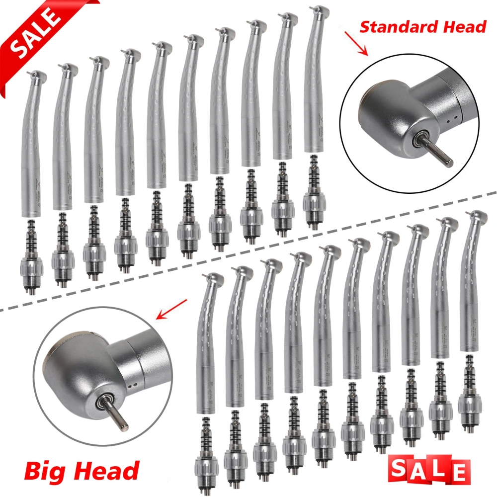 Dental High Speed Turbine Handpiece Standard Head/Large head + Quick Coupler 4Hole fit KaVo