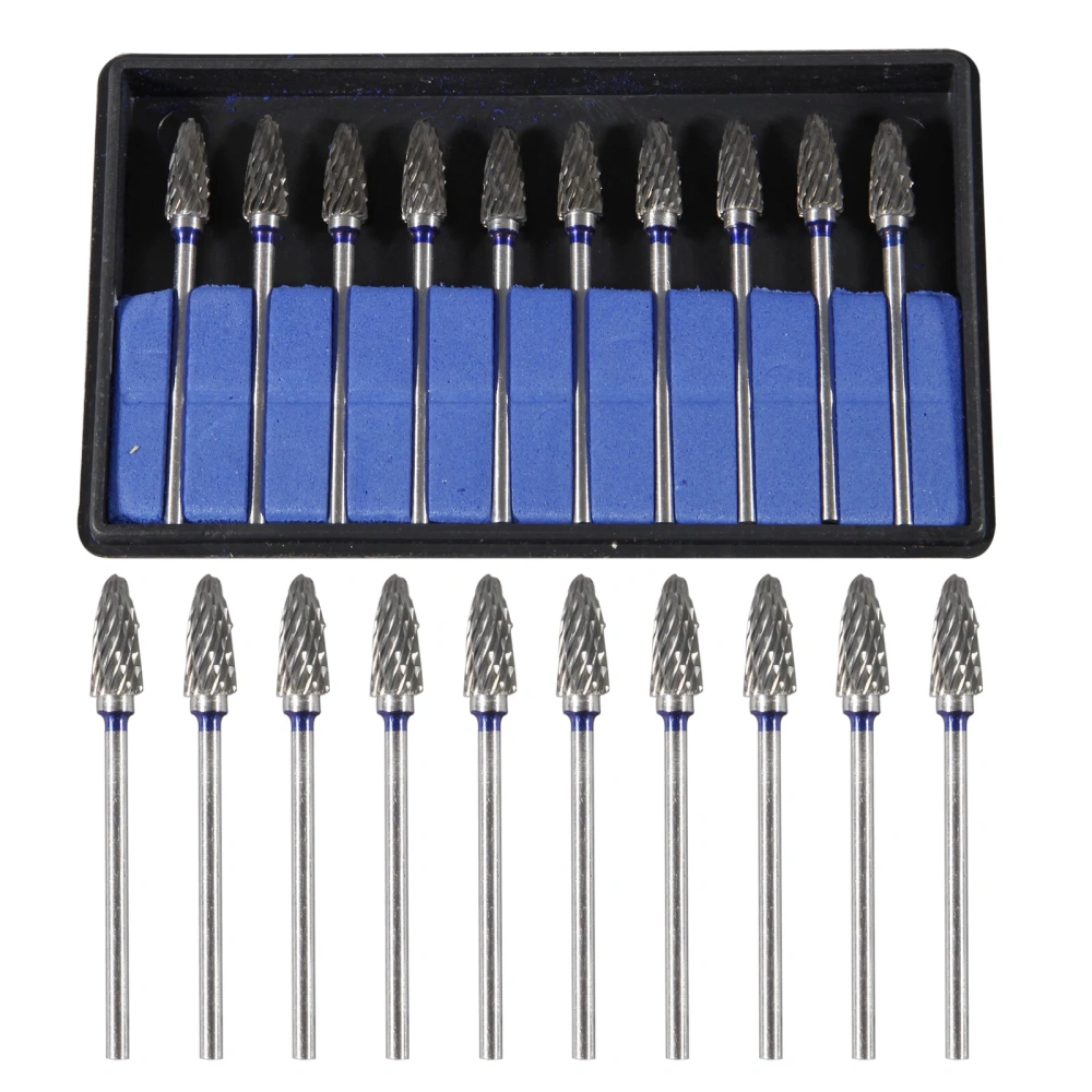 10 Mixed Dental Tungsten Carbide Steel Burs Cutters Shapes Tips Polishing P-type US STOCK
