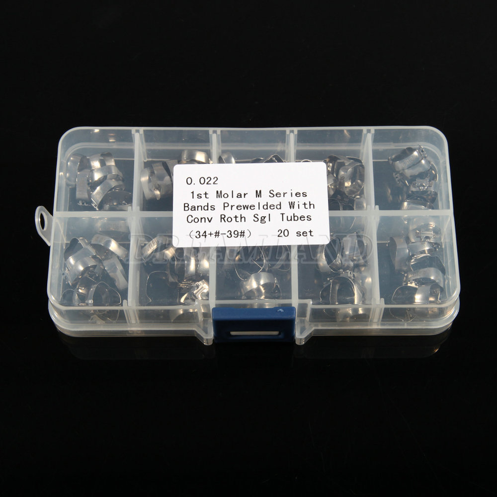 Dental Orthodontic 1st Molar M series Bands Convertible Roth/MBT Double/Single Tube M1 M2 M3 M4 M5 + M6(20 SETS)