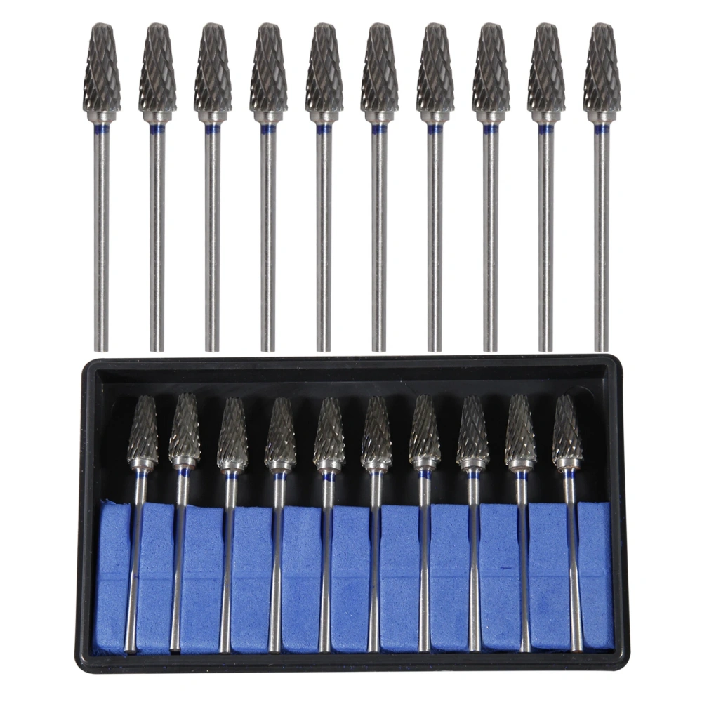 10 Mixed Dental Tungsten Carbide Steel Burs Cutters Shapes Tips Polishing P-type US STOCK