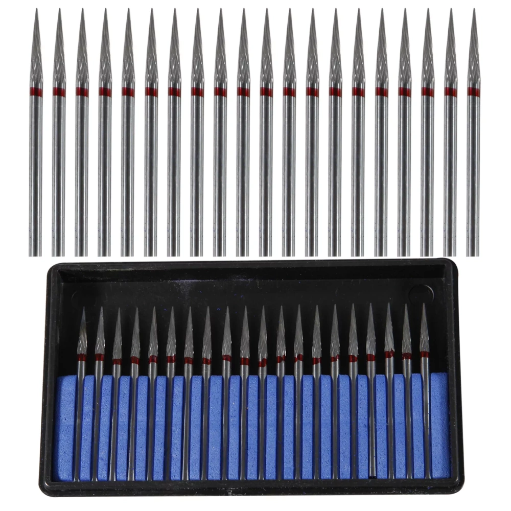 10 Mixed Dental Tungsten Carbide Steel Burs Cutters Shapes Tips Polishing P-type US STOCK