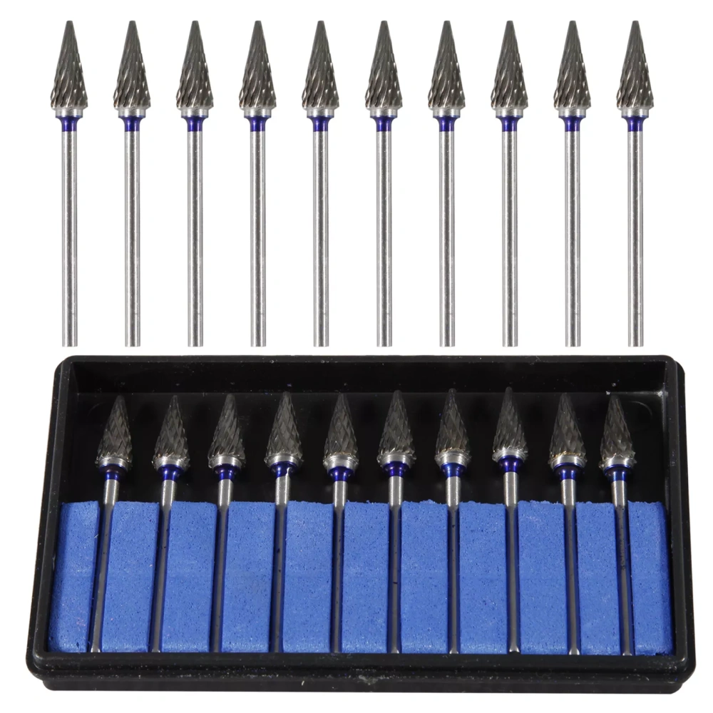 10 Mixed Dental Tungsten Carbide Steel Burs Cutters Shapes Tips Polishing P-type US STOCK