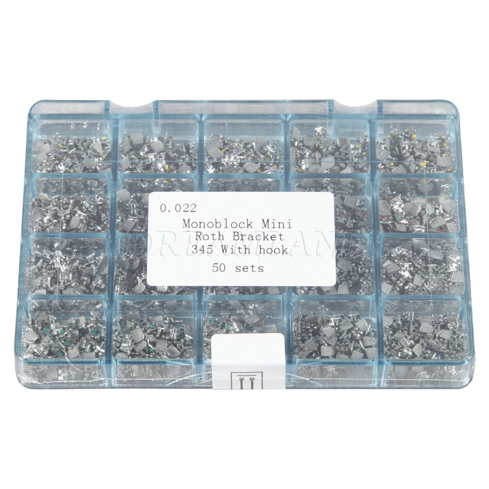 50 Sets/1000pc Dental metal ortho Brackets Brace MINI 022 345 Hooks Roth/MBT