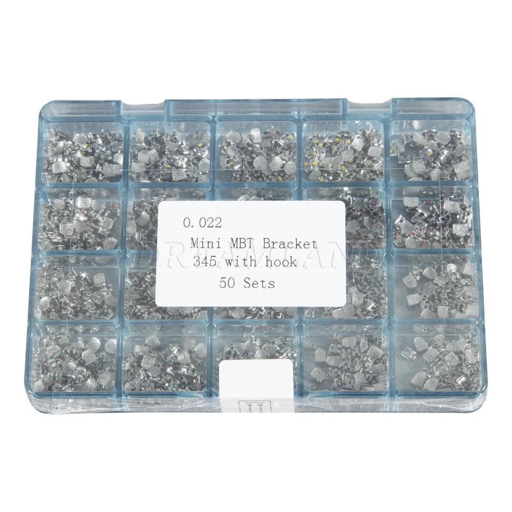 50 Sets/1000pc Dental metal ortho Brackets Brace MINI 022 345 Hooks Roth/MBT