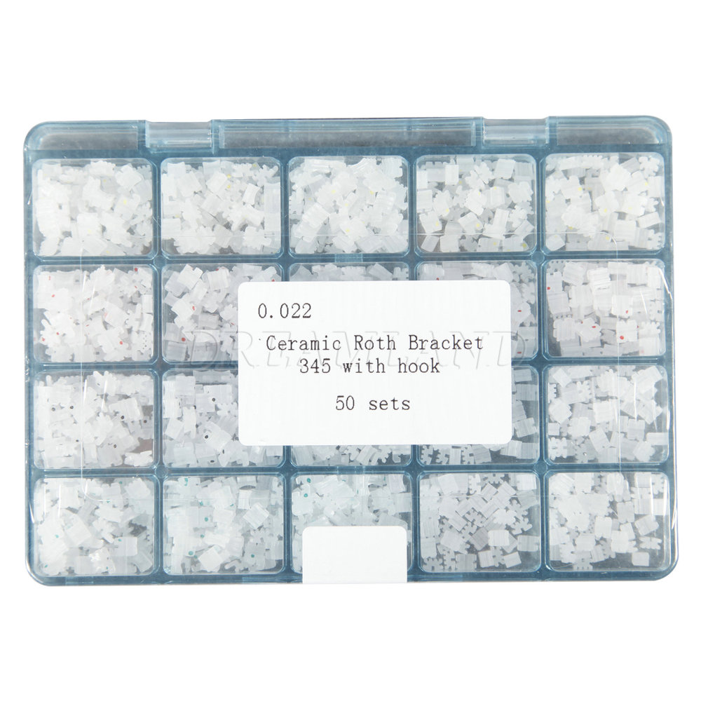 Dental Orthodontic Ceramic Bracket Braces MBT./Roth 0.022 3 4 5 Hooks