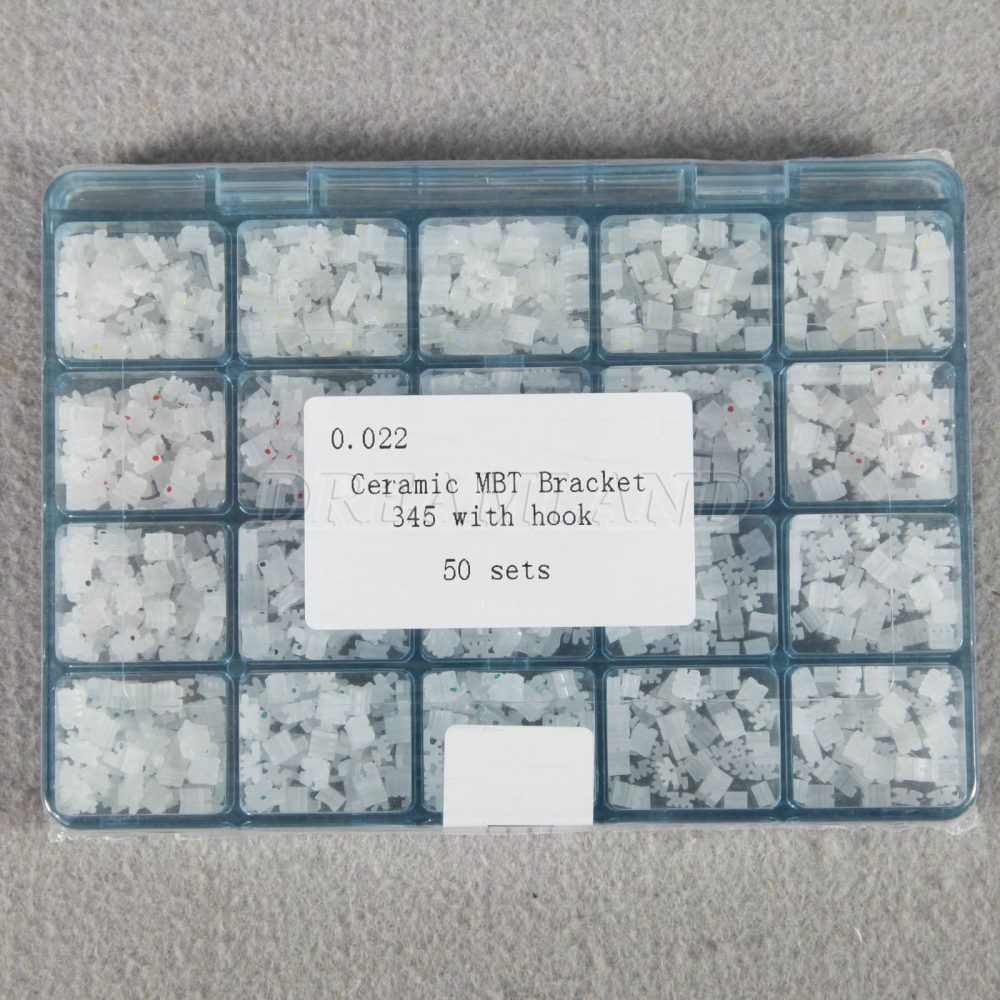 Dental Orthodontic Ceramic Bracket Braces MBT./Roth 0.022 3 4 5 Hooks
