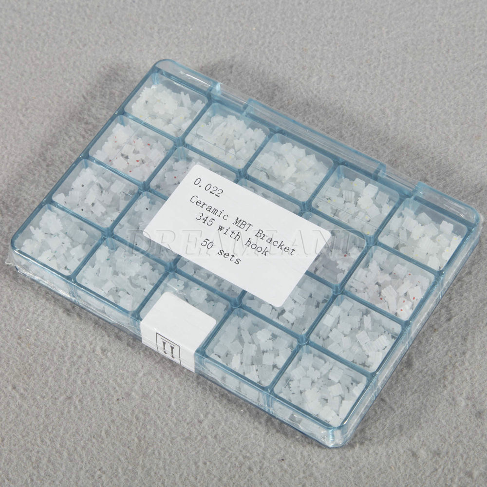 Dental Orthodontic Ceramic Bracket Braces MBT./Roth 0.022 3 4 5 Hooks