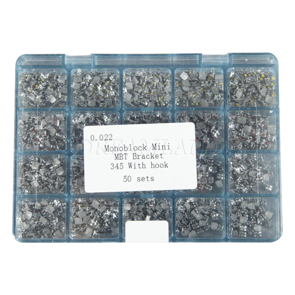 50 Sets/1000pc Dental metal ortho Brackets Brace MINI 022 345 Hooks Roth/MBT