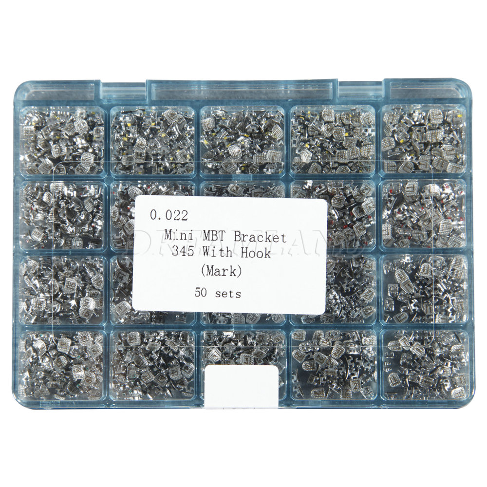 50 Sets/1000pc Dental metal ortho Brackets Brace MINI 022 345 Hooks Roth/MBT