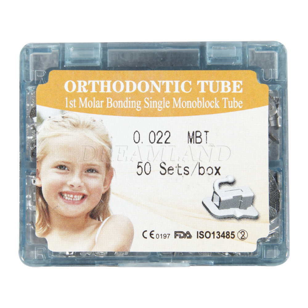 50sets/200pcs Dental Orthodontic ortho Buccal Tube 1st/2nd Molar Bondable Sgl 022 Roth/MBT