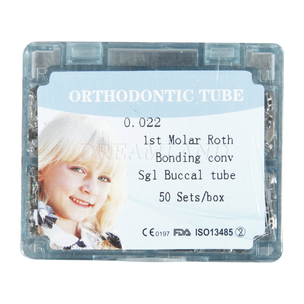 50sets/200pcs Dental Orthodontic ortho Buccal Tube 1st/2nd Molar Bondable Sgl 022 Roth/MBT
