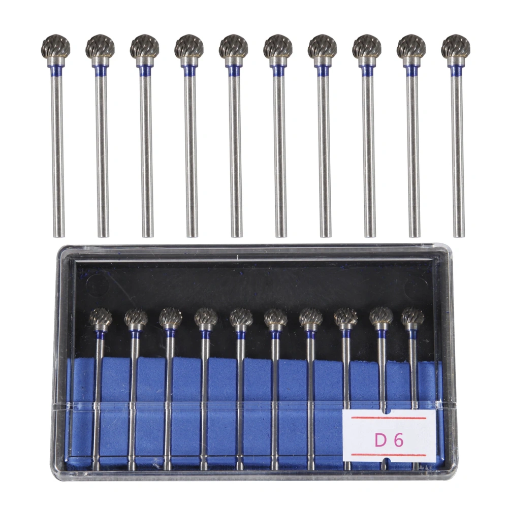 10 Mixed Dental Tungsten Carbide Steel Burs Cutters Shapes Tips Polishing P-type US STOCK