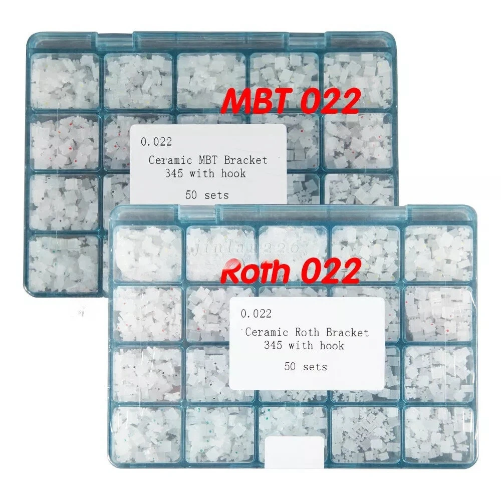 Dental Orthodontic Ceramic Bracket Braces MBT./Roth 0.022 3 4 5 Hooks