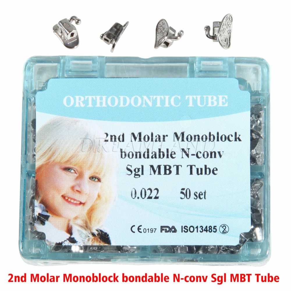 50sets/200pcs Dental Orthodontic ortho Buccal Tube 1st/2nd Molar Bondable Sgl 022 Roth/MBT