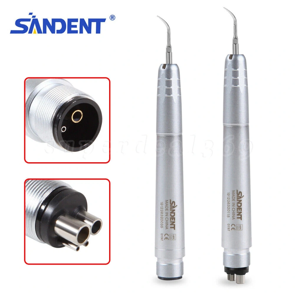 Dental Ultrasonic Air Perio Scaler Handpiece 4 Hole / 2 Hole+ 3 Scaling Tips for Dentist