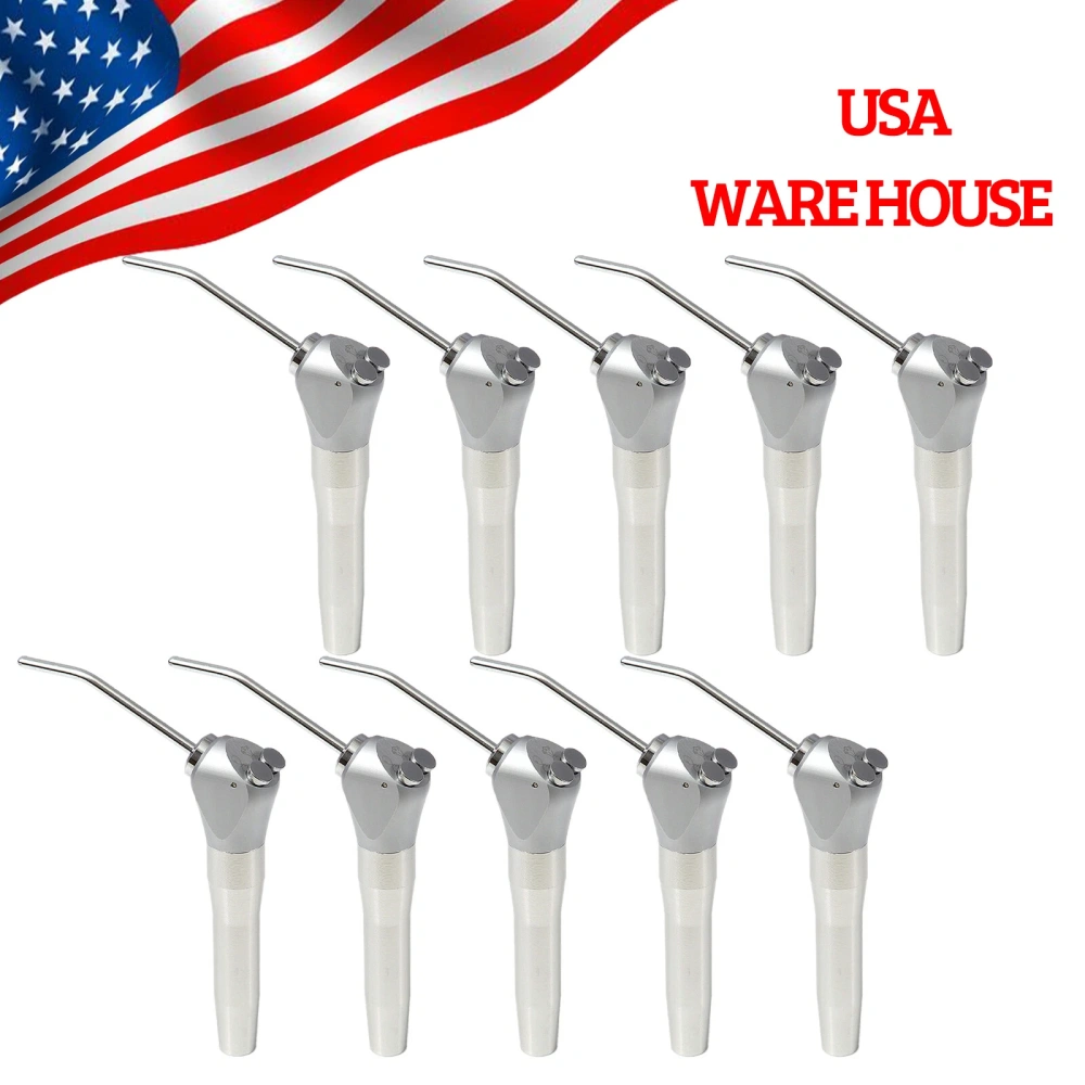 Dental Air Water Spray Triple Syringe 3 Way Handpiece w/ Nozzles Tips Tubes