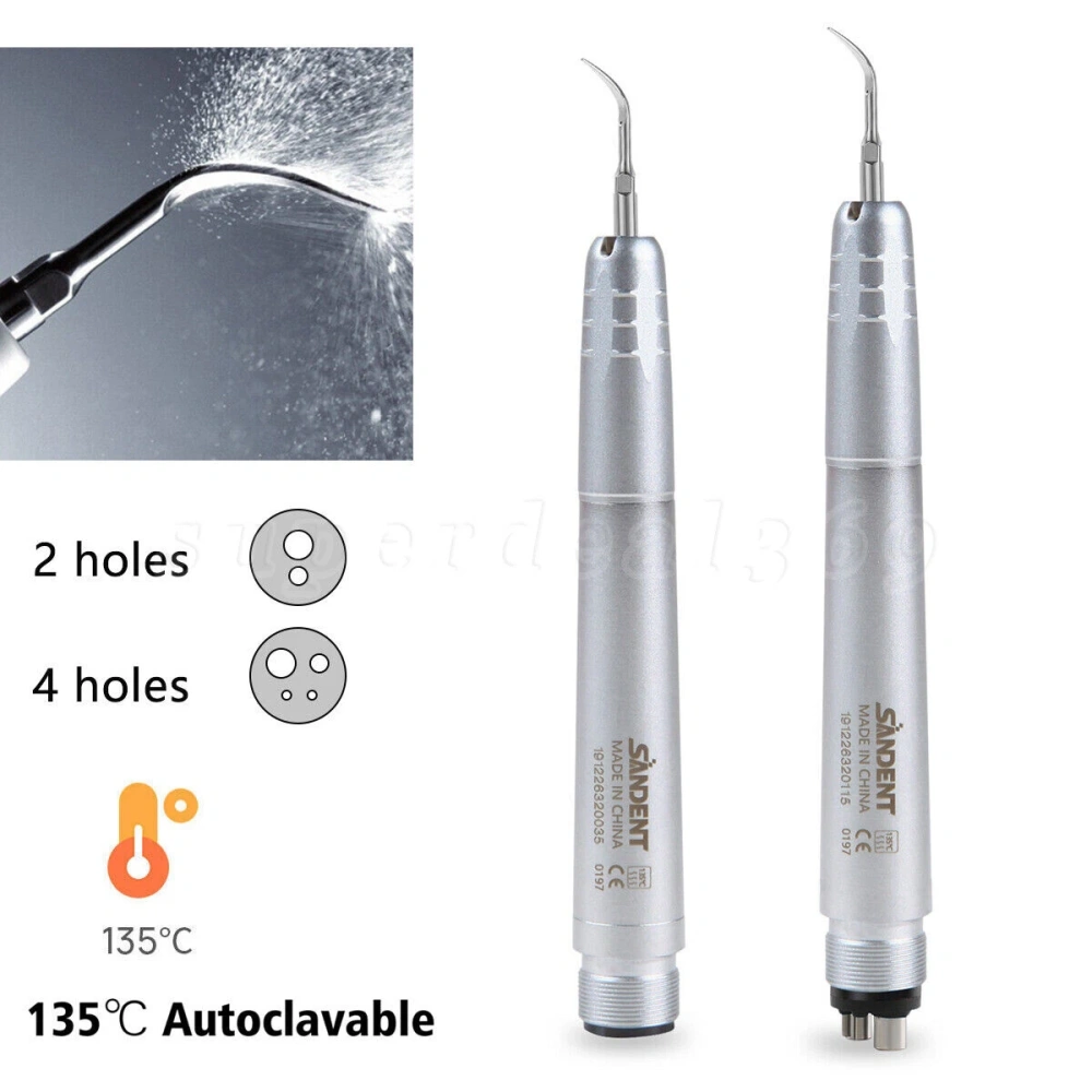 Dental Ultrasonic Air Perio Scaler Handpiece 4 Hole / 2 Hole+ 3 Scaling Tips for Dentist