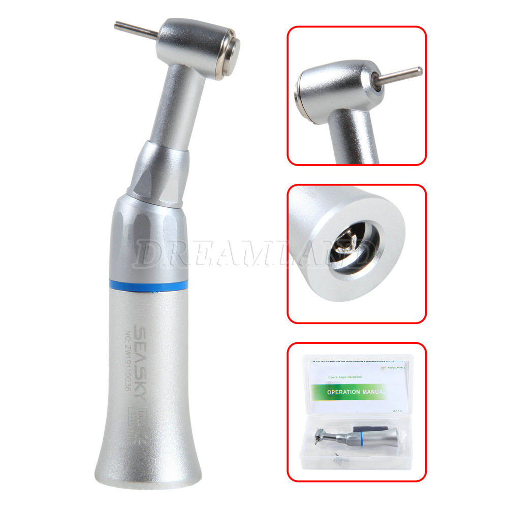 Dental Push Button Contra Angle Slow Low Speed Handpiece fit 1.6mm FG burs