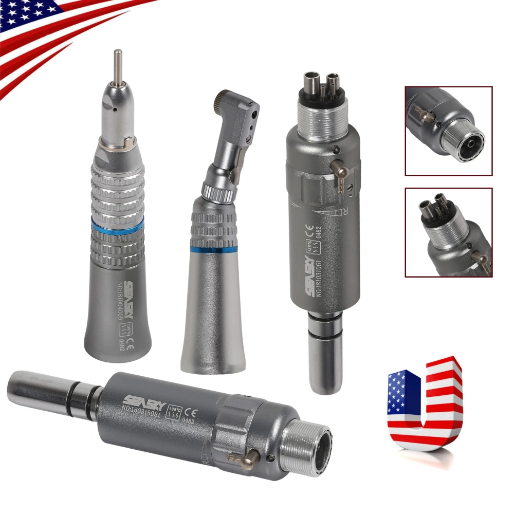 Dental Slow Low Speed latch type Contra Angle Handpiece Straight Handpiece air Motor 2/4Hole