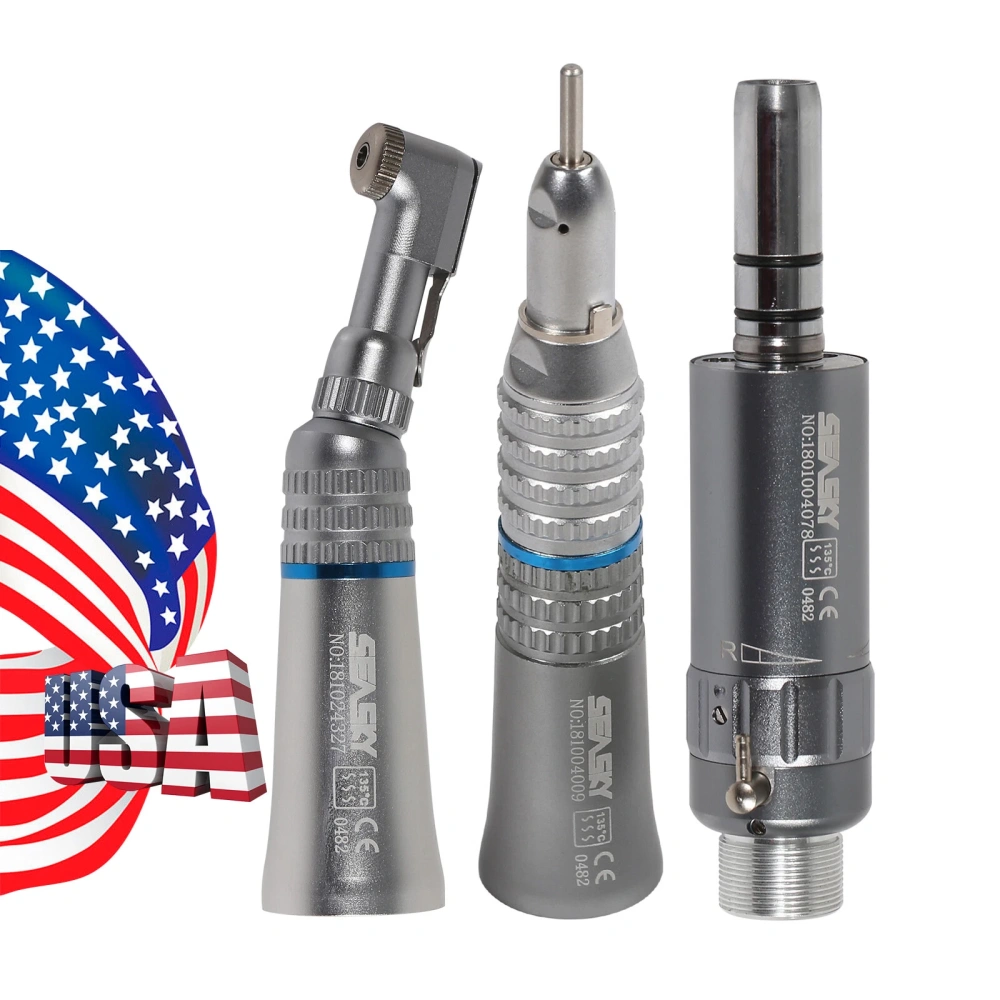 Dental Slow Low Speed latch type Contra Angle Handpiece Straight Handpiece air Motor 2/4Hole