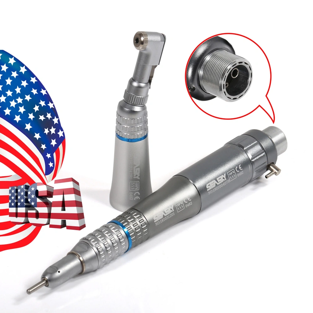 Dental Slow Low Speed latch type Contra Angle Handpiece Straight Handpiece air Motor 2/4Hole