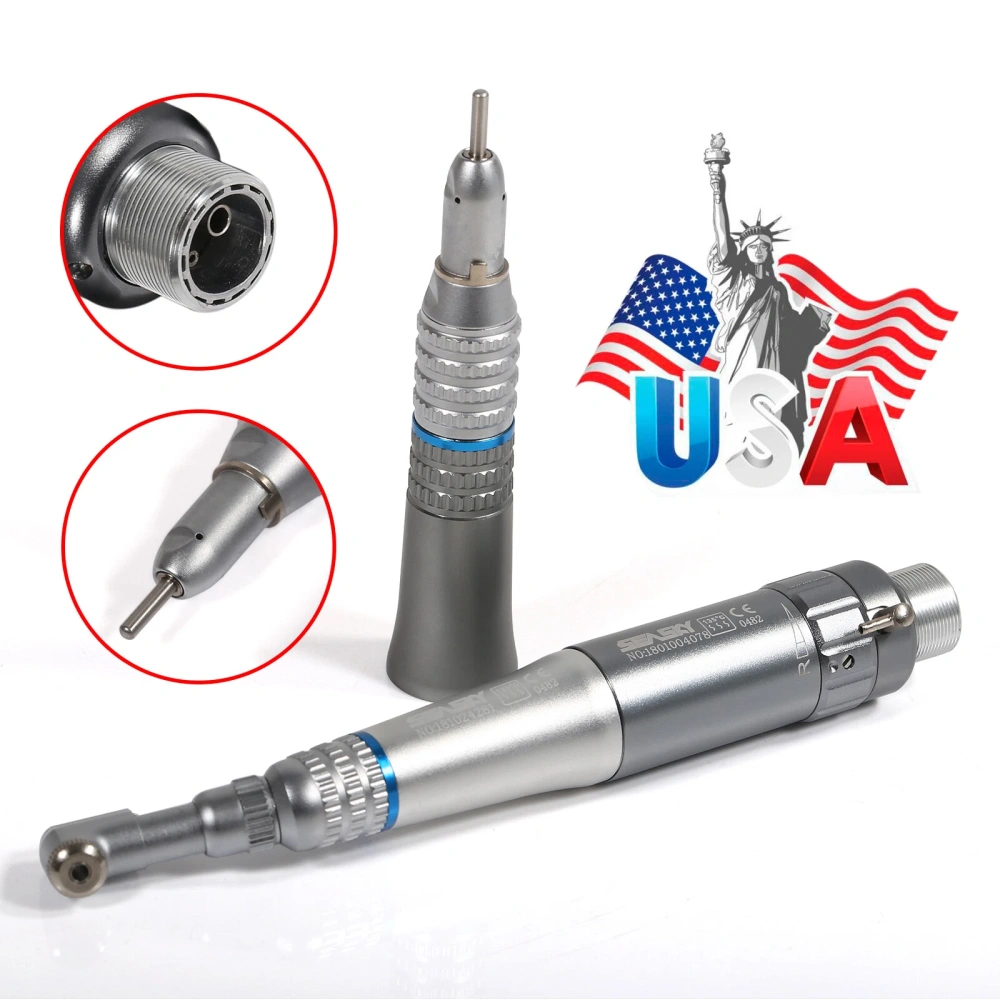 Dental Slow Low Speed latch type Contra Angle Handpiece Straight Handpiece air Motor 2/4Hole