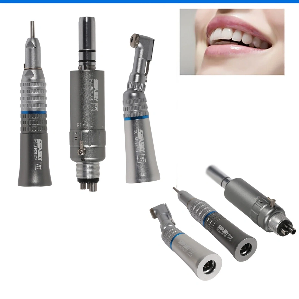 Dental Slow Low Speed latch type Contra Angle Handpiece Straight Handpiece air Motor 2/4Hole
