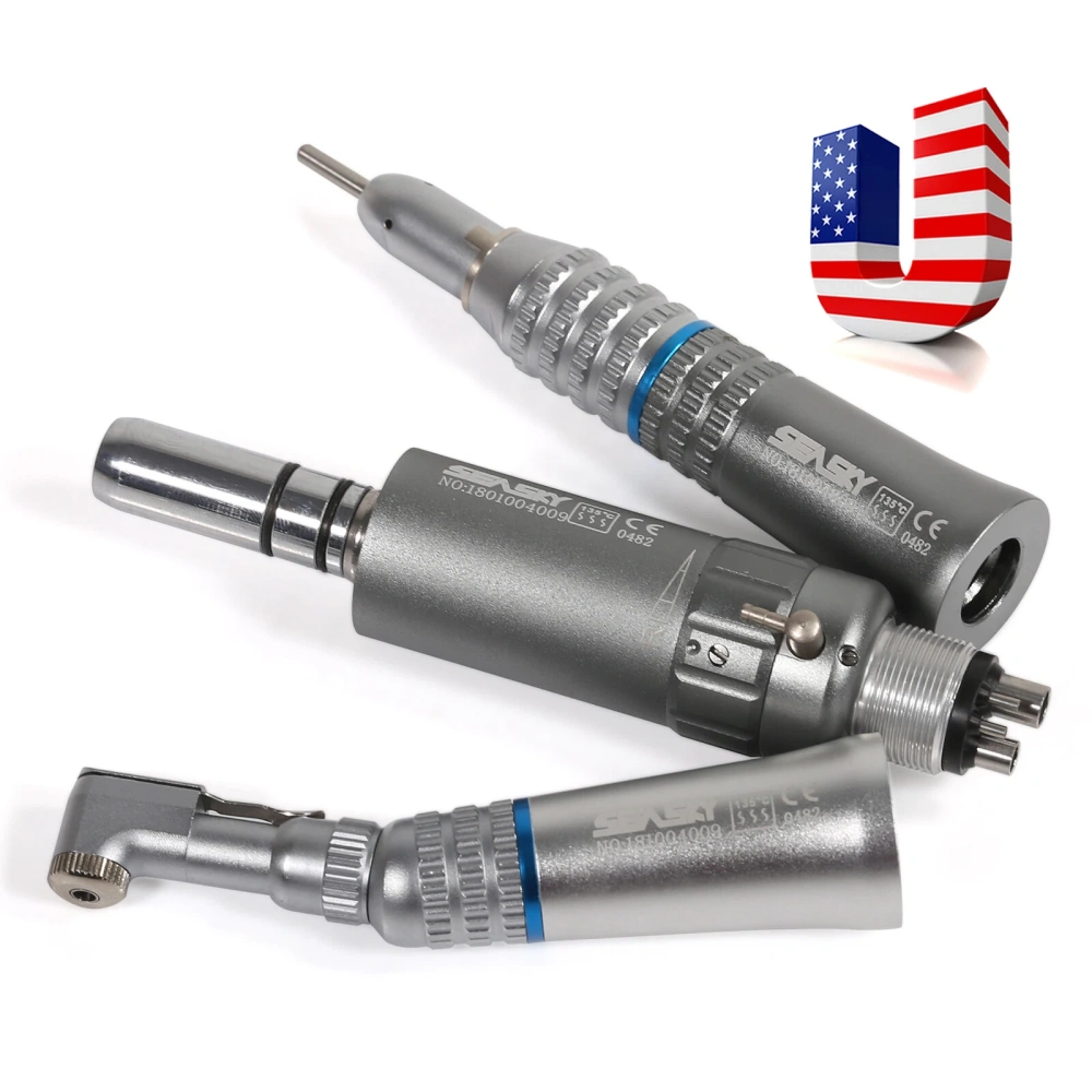 Dental Slow Low Speed latch type Contra Angle Handpiece Straight Handpiece air Motor 2/4Hole