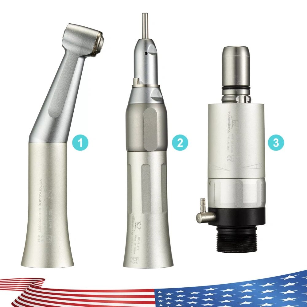 NSK Style Dental Slow Low Speed Push button Contra Angle Handpiece( 2.35MM/1.6MM)/ Straight Handpiece/ air Motor 2/4Hole