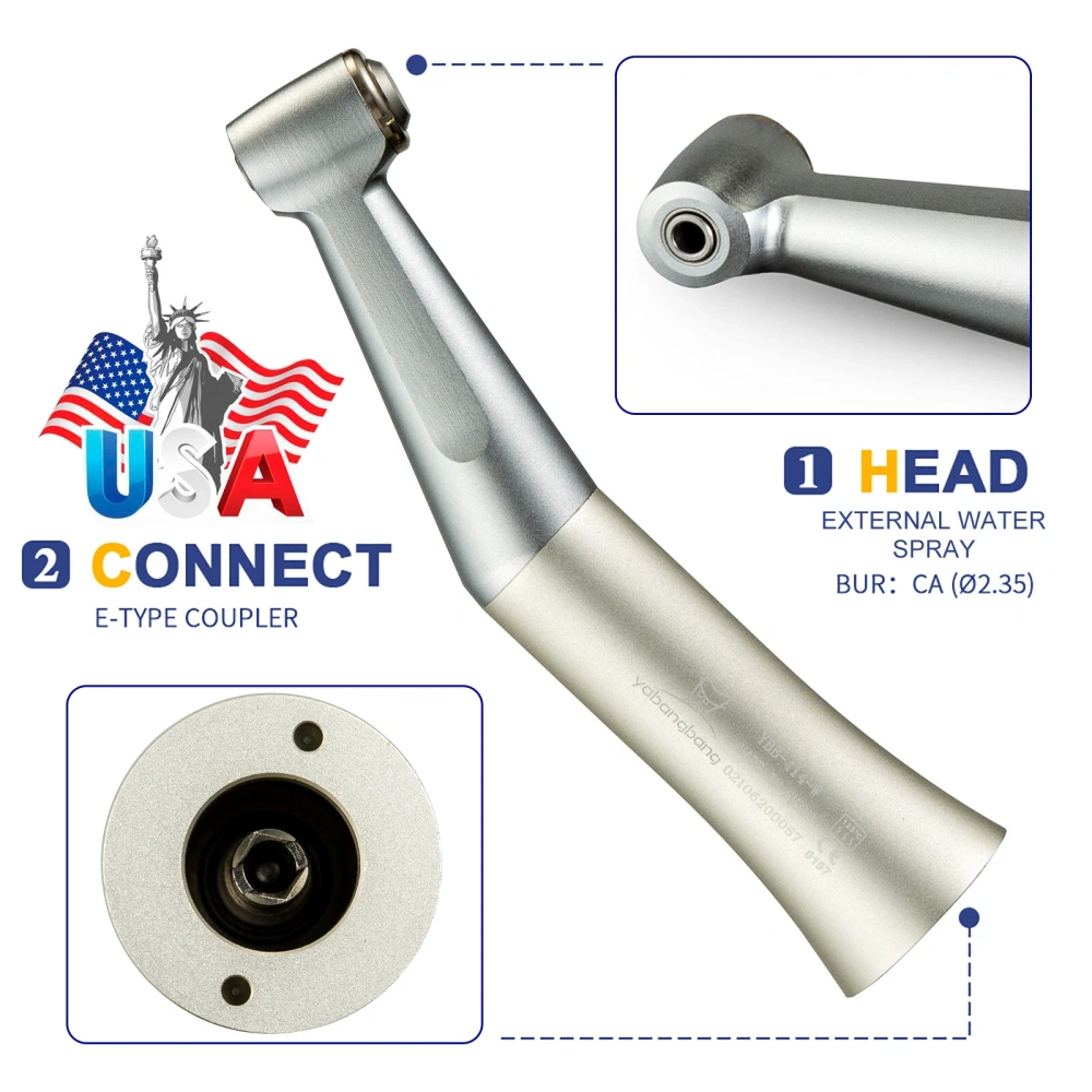 NSK Style Dental Slow Low Speed Push button Contra Angle Handpiece( 2.35MM/1.6MM)/ Straight Handpiece/ air Motor 2/4Hole