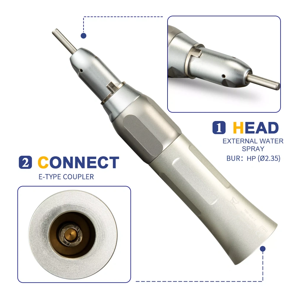 NSK Style Dental Slow Low Speed Push button Contra Angle Handpiece( 2.35MM/1.6MM)/ Straight Handpiece/ air Motor 2/4Hole